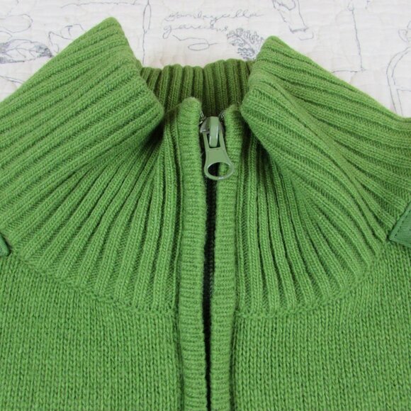 Beretta Classic Half Zip Green Wool Bld hunting Sweater Size XL Made iItaly - Picture 4 of 7